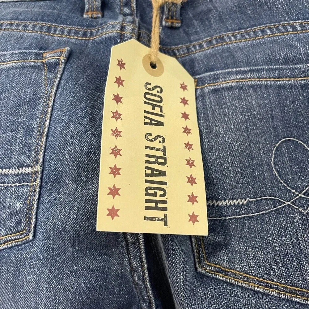 LUCKY BRAND Jeans Women's 6/28 Medium Wash NWT Sofia Straight Leg 32" Inseam - Picture 7 of 11